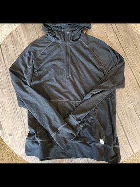 Vuori Men's Dark Heather Gray Half-Zip Hoodie